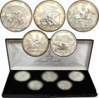 RUSSIA - USSR
Type : Coffret 5 Monnaies Jeux Olympiques de Moscou 
Date : 1978 
Quantity minted : - 
Metal : silver 
Diameter : -  mm
Edge : - 
Catalo...
