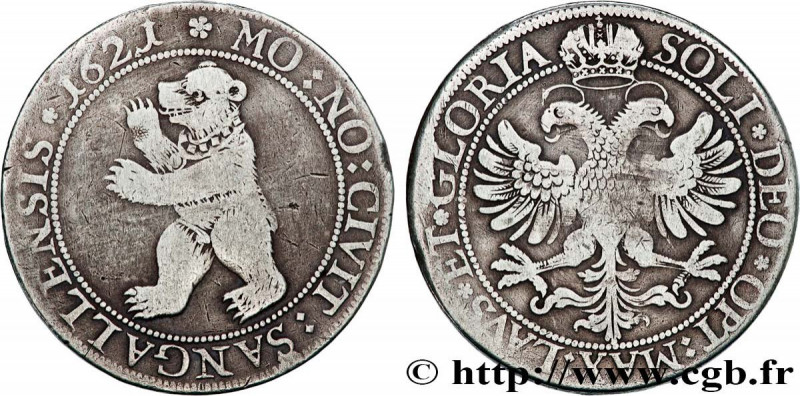 SWITZERLAND - CANTON OF ST. GALLEN
Type : Thaler à l’ours 
Date : 1621 
Mint nam...