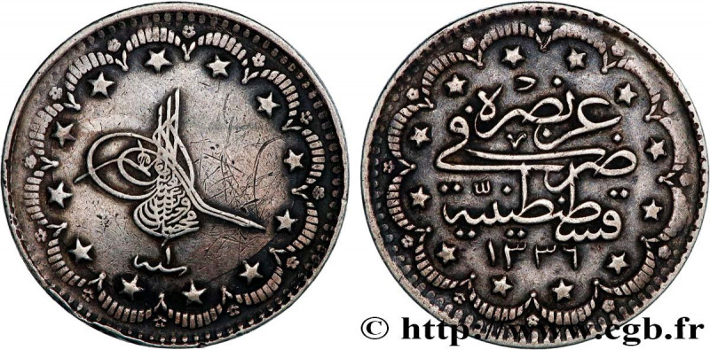 TURKEY
Type : 5 Kurush Mehmed VI AH 1336 an 1 
Date : 1918 
Mint name / Town : C...