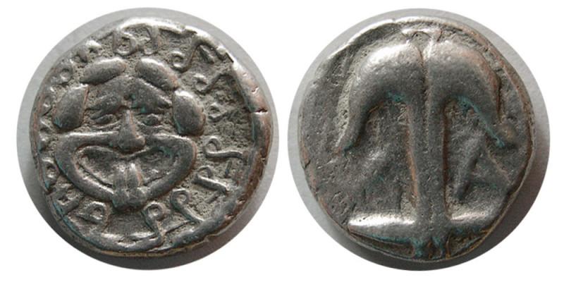 THRACE, Apollonia Pontika. Mid-late 4th century BC. AR Drachm (3.14 gm; 13 mm). ...