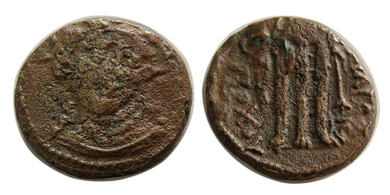 SELEUKID KINGS, Antiochus III. 222-187 BC. Æ (3.58 gm; 15 mm). Seleucia on Tigri...