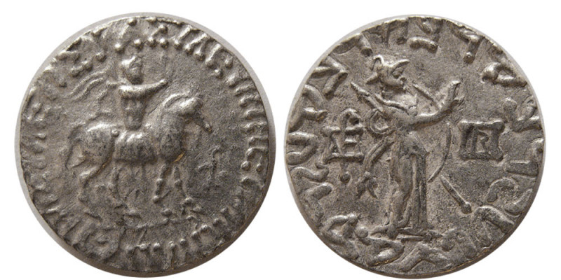 INDO-SCYTHIANS, Azes. Circa 58-12 BC. AR Tetradrachm (9.56 gm; 24 mm). Mint in c...