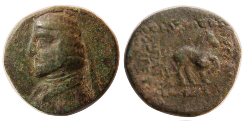 KINGS of PARTHIA. Phraates III (70-57 BC). Æ tetrachalkos (4.06 gm; 17 mm). S36....