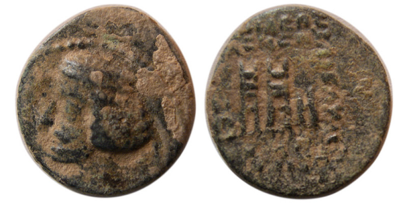 KINGS of PARTHIA. Orodes II (54-37 BC). Æ dichalkos (2.06 gm; 15 mm). S45.40. Mi...