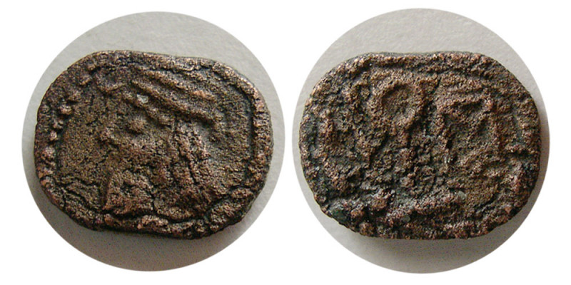 KINGS of PARTHIA. Pacorus I (c. AD 78-120. Æ chalkos (1.20 gm; 11 mm). S78var. (...