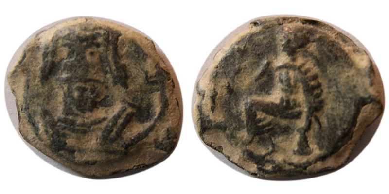 KINGS of PARTHIA. Vologases IV (AD 147-191). Æ dichalkos (3.26 gm; 18 mm). S84.1...