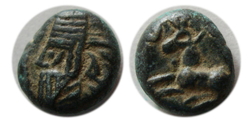 KINGS of PARTHIA. Osroes II. 190-208 AD. Æ Chalkon (1.58 gm; 10 mm). S85.4; Shor...