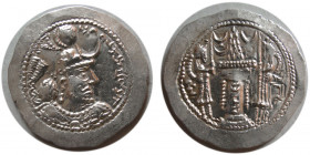 SASANIAN KINGS. Yazdgird I,  399-420 AD. Silver Drachm