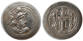 SASANIAN KINGS. Yazdgird I, 399-420 AD. Silver Drachm.