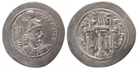 SASANIAN KINGS. Yazdgird I. 399-420 AD. Silver Drachm.
