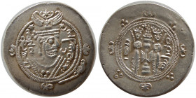 TABERISTAN, Khurshid, (115-142 AH). year 100. Silver Hemidrachm. Rare.