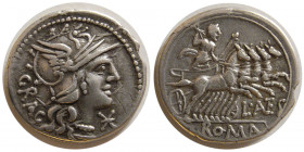 ROMAN REPUBLIC, L. Antestius Gragulus, 136 BC. Silver Denarius.