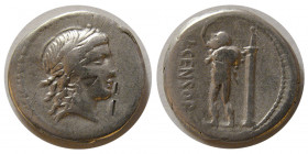 ROMAN REPUBLIC, L. Marcius Censorinus. 82 BC. Silver Denarius