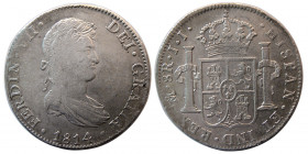 SPANISH COLONIAL, Mexico. Ferdinand VII. 1814-J.J. Silver 8 Reales.