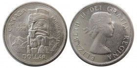 CANADA, Elizabeth II. 1958. Silver Dollar.