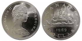 CANADA; Elizabeth II, Regina. 1969. One Dollar