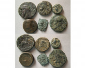 Group Lot of 6 Parthian Bronze Coins. Differnt rulers & denominatios.