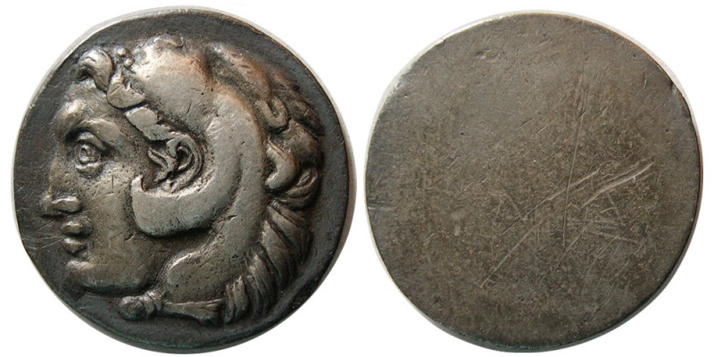 Antique 18th. Century. Uniface Silver Placque of Alexander III of Macedon. (3.60...