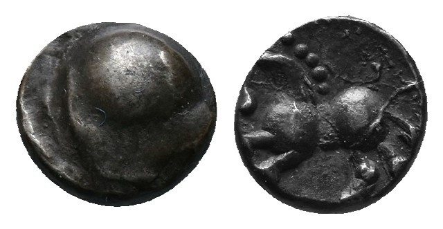 CELTIC, Central Europe, Noricum AR Obol. Circa 2nd - 1st century BC. Raised conv...
