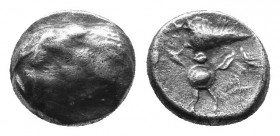 CELTIC, Central Europe, Boii. 1st century BC. AR Obol 'Athena Alkis' type. Celticised head to left Rev. Stylized Athena Alkis. VF. Very nice style. Ap...