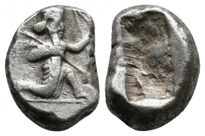 Achamenid Kings of Peria. AR Siglos 5.50gr Circa (485-470 BC). Av.: Persian king...