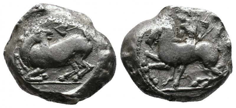 CILICIA. Kelenderis. Circa 430-420 BC. Stater (Silver, 22 mm, 10.81 g, 11 h). Yo...