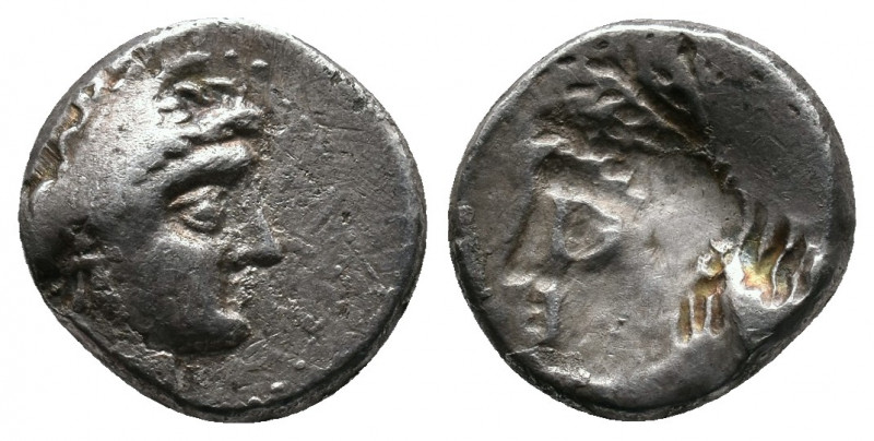 GAUL. Massalia. Circa 125-90 BC. AR Drachm or Tetrobol 2,54gr. Draped bust of Ar...