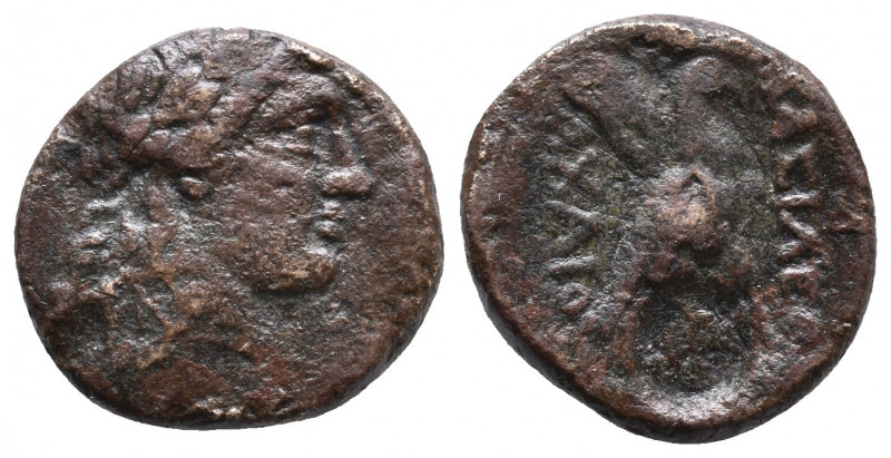 SELEUKID KINGS of SYRIA. Achaios. Usurper, 220-214 BC. Æ 5,58gr Sardes. Laureate...