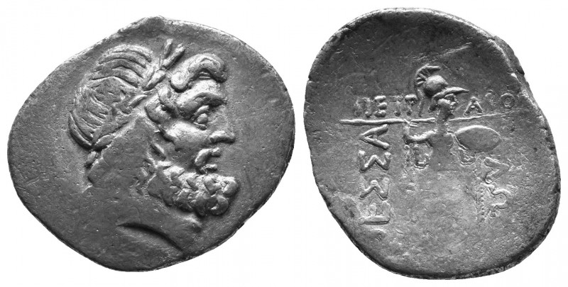 Thessaly, Thessalian League. AR Double Victoriatus Mid-late 1st century BC. Niko...