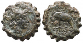 Seleukid Kings of Syria. Antioch. Antiochos VI Dionysos 7.72gr (AE 144-142 BC). Serrate Av.: Diademed and radiate head right Rv.: BAΣIΛEΩΣ ANTIOXOY EΠ...