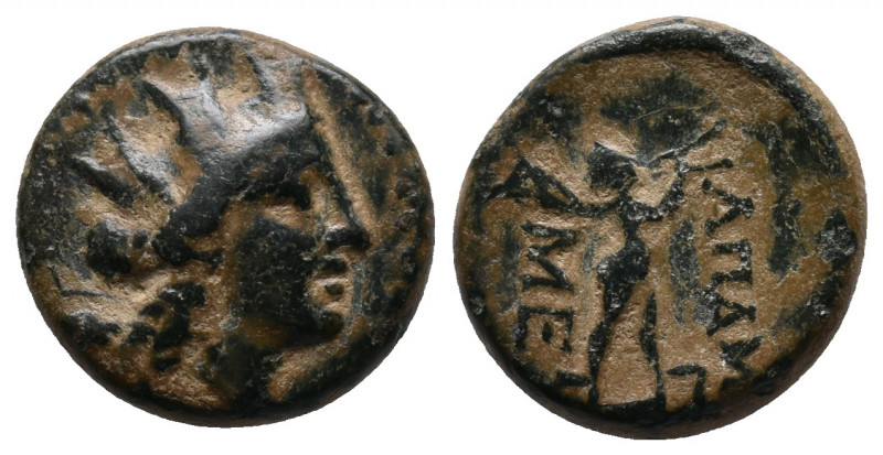 PHRYGIA. Apameia. AE 5,11gr (Circa 88-40 BC). Turreted head of Tyche right. Rev:...