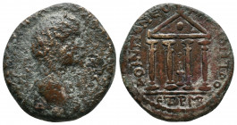 PONTUS. Neocaesarea. Julia Domna , Augusta, 193-217. AE Tetrassarion 11,80gr . [IOYΛIA ΔOMNA AYΓOYCTA] Veiled and draped bust of Julia Domna to right....