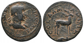 SYRIA, Coele-Syria. Damascus. Volusian. AD 251-253. Æ 7,44gr IMP GALLO VOLOSSIANO AVG Laureate, draped, and cuirassed bust right / COL ΔAMA METR Doe s...