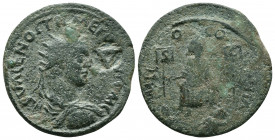CILICIA. Mallos. Hostilian, as Caesar AD 250-251. Bronze Æ 30 mm., 14,30. Av.: S VALEN OCTIL MEC QVINTVM C, radiate, draped and cuirassed bust of Host...