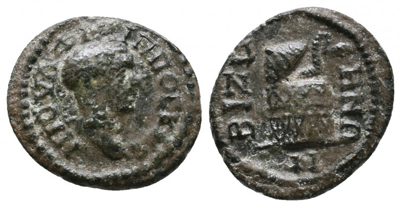 THRACE, Bizya. Philip II. As Caesar, AD 244-247. Æ ,68gr Bare head right / Serpe...