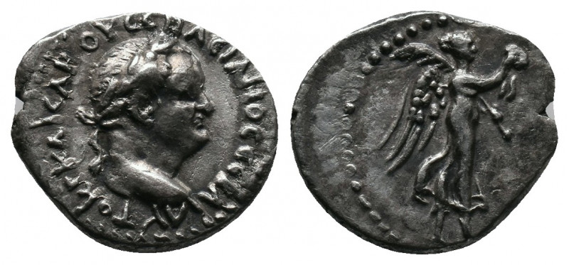 Vespasian AD 69-79. AR Hemidrachm 1.68gr. Caesarea Cappadocia Av.: AYTOKP KAICAP...