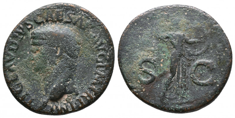 Claudius AD 41-54. Struck AD 50-54. Rome As Æ 30 mm., 11.70gr. TI CLAVDIVS CAESA...