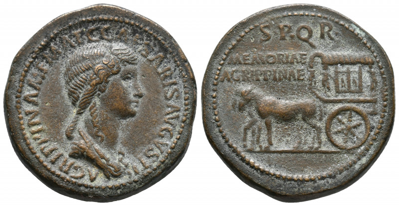 Agrippina Senior, mother of Caligula (died AD 33). Orichalcum sestertius. Paduan...