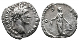 ANTONINUS PIUS.(138-161). Rome AR Denarius 2,71gr. ANTONINVS AVG PIVS P P TR P XII. Laureate head right. Rev : COS IIII. Annona standing left, holding...