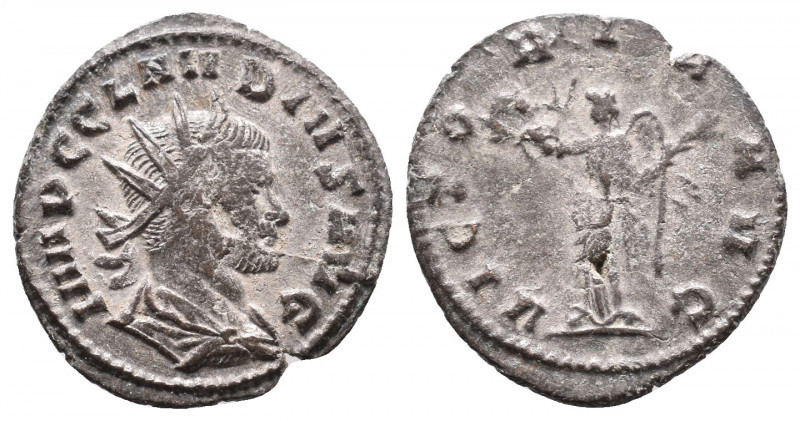 Claudius II Gothicus. Silvered Antoninianus2,69gr. Rome, AD 268-270. IMP C CLAVD...