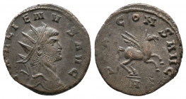 Gallienus. AD 253-268. Antoninianus 4,04gr Rome mint, 1st officina. 10th emission, AD 267-268. GALLIEN VS AVG, radiate head right / SOLI CONS AVG, peg...