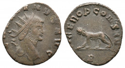 Gallienus AR Antoninianus 2,27gr. Rome, AD 253-268. GALLIENVS AVG, radiate, draped and cuirassed but right / LIBERO P CONS AVG / Panther walking left;...