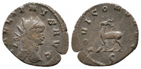 Gallienus (253-268). Antoninianus 2,28gr.. Rome. Obv: GALLIENVS AVG. Radiate and cuirassed bust right. Rev: IOVI CONS AVG / S. Goat standing left. MIR...