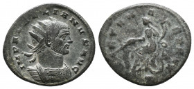 Aurelian 270-275 Silvered Antoninianus 4,25gr. Mediolanum. IMP AVRELIANVS AVG. Radiate and cuirassed bust right. Rv:: FORTVNA REDVX / Fortuna seated l...