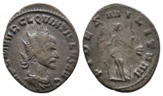 QUINTILLUS. 270 AD. Antoninianus 2,39gr Rome mint. [IMP C] M AVR CL QVINTILLVS AVG, radiate and draped bust right / F[IDES] MILITVM, Fides standing le...