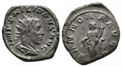 Philippus I. (244-249 AD). AR Antoninianus 5,89gr Rome, c. 244-247 AD. Obv. IMP M IVL PHILIPPVS AVG, radiate, draped and cuirassed bust right, seen fr...
