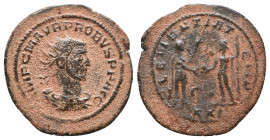 PROBUS (276-282). Antoninianus 3,49gr. Antioch. Obv: IMP C M AVR PROBVS P F AVG. Radiate, draped and cuirassed bust right. Rev: CLEMENTIA TEMP / S• / ...