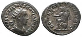 Hostilian, 251. AR Antoninianus 3,76gr. Antioch, 251. C OVAL OSTIL MES COVINTVS AVG Radiate, draped and cuirassed bust of Hostilian to right. Rev. ROM...