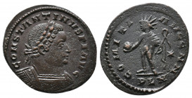 CONSTANTINE I THE GREAT (307/10-337). AE Follis 4,86gr. Londinium. Obv: CONSTANTINVS P F AVG. Laureate and cuirassed bust right. Rev: COMITI AVGG NN /...
