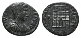 CONSTANTINE I THE GREAT (307/10-337). AE half follis 1,10gr. Camp gate. Rare